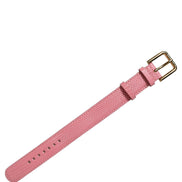 Dolce & Gabbana Pink Textured Leather Gold Buckle Belt Strap Bracelet