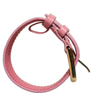Dolce & Gabbana Pink Textured Leather Gold Buckle Belt Strap Bracelet