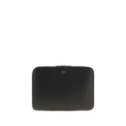 Ferragamo Black Calf Leather Bos Taurus Shoulder Bag
