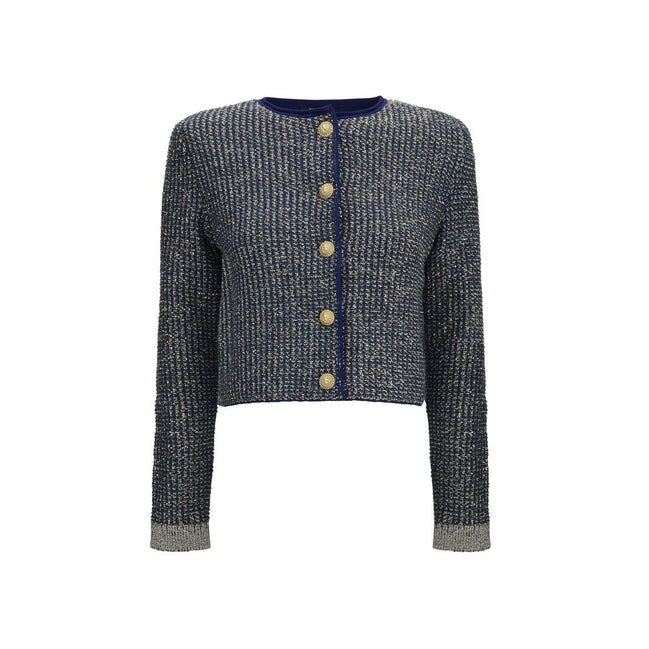 Balmain Blue Polyamide Cardigan