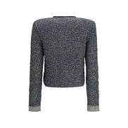 Balmain Blue Polyamide Cardigan