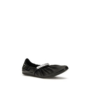 Jimmy Choo Black Calf Leather Bos Taurus Ballet Flats