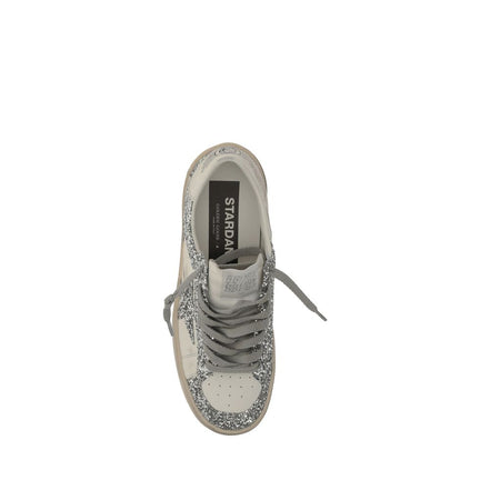 Golden Goose Gray Calf Leather Low Top Sneakers