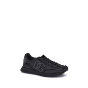 Dolce & Gabbana Black Fabric Athletic Sneakers
