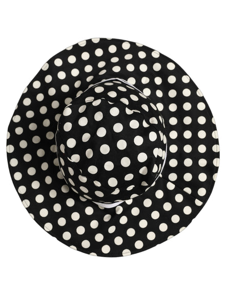 Dolce & Gabbana Black White Polka Dot Cotton Bucket Hat