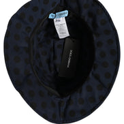 Dolce & Gabbana Blue Black Polka Dot Cotton Bucket Hat