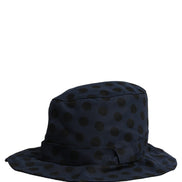 Dolce & Gabbana Blue Black Polka Dot Cotton Bucket Hat