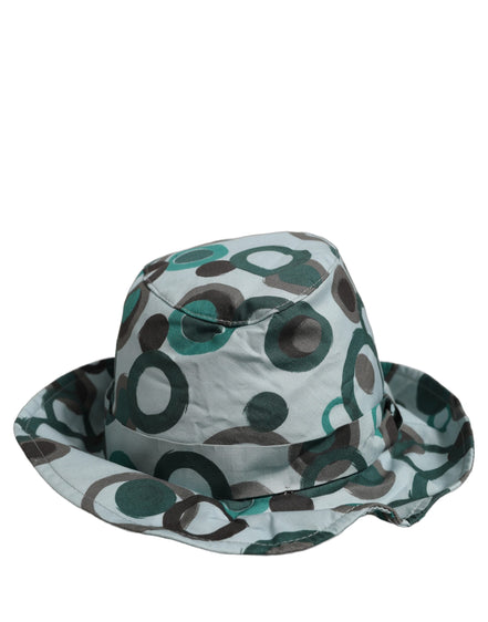 Dolce & Gabbana Teal Cotton Polka Dot Bucket Hat