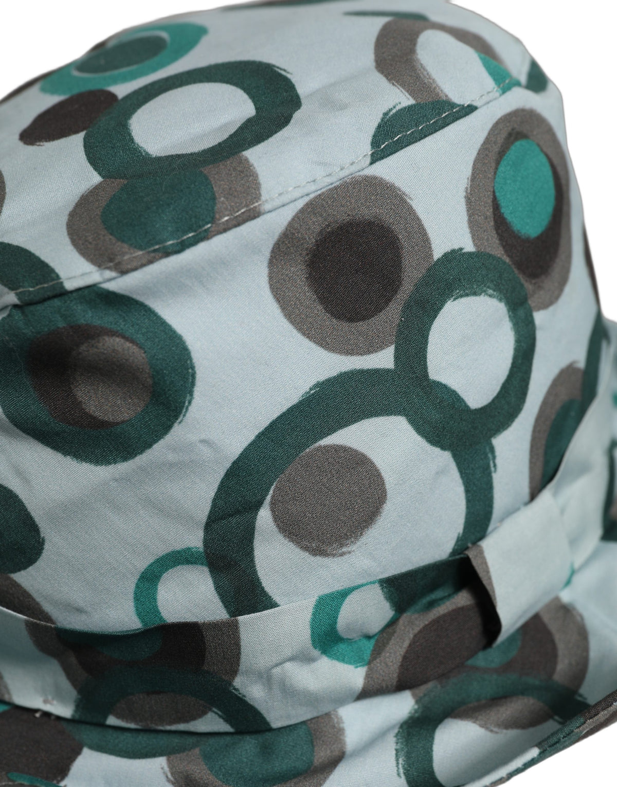 Dolce & Gabbana Teal Cotton Polka Dot Bucket Hat