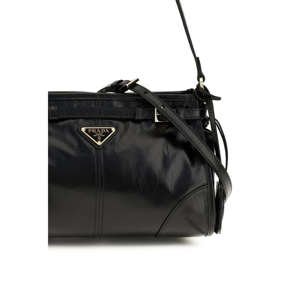 Prada Black Calf Leather Handbag Bonnie