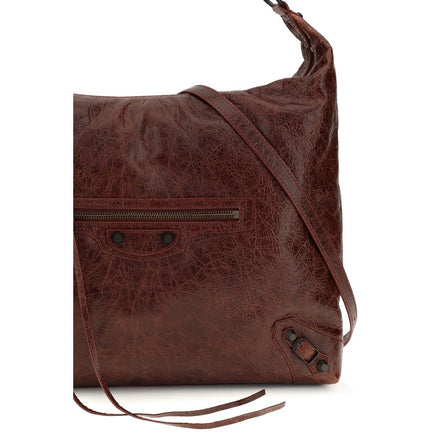 Balenciaga Bordeaux Lambskin Shoulder Bag Hobo