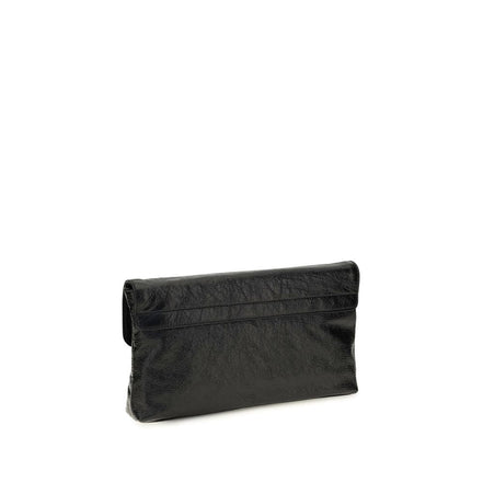 Balenciaga Black Lambskin Clutch Bag