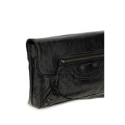 Balenciaga Black Lambskin Clutch Bag