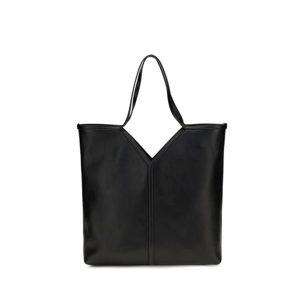 Saint Laurent Black Calf Leather Tote Bag