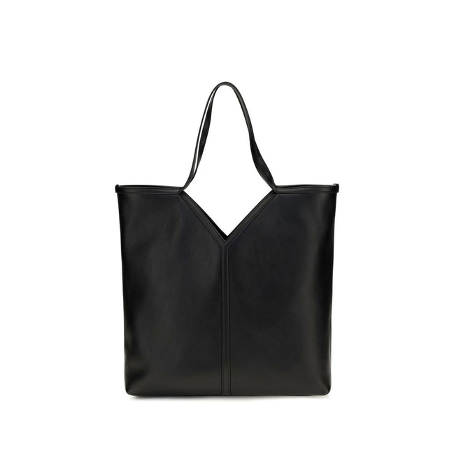 Saint Laurent Black Calf Leather Tote Bag