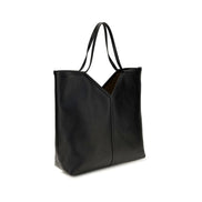Saint Laurent Black Calf Leather Tote Bag