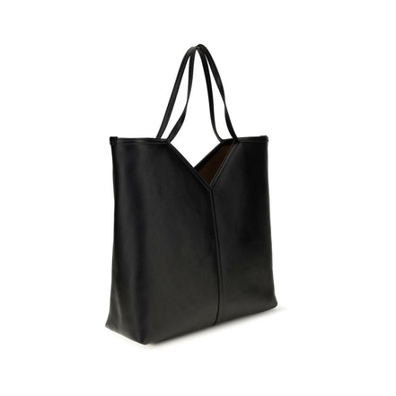 Saint Laurent Black Calf Leather Tote Bag