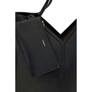 Saint Laurent Black Calf Leather Tote Bag