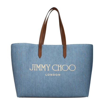 Jimmy Choo Light Blue Fabric Shoulder Bag