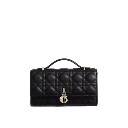 Dior Black Leather Shoulder Bag