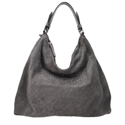 Jimmy Choo Gray Leather Shoulder Bag