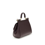 Dolce & Gabbana Bordeaux Calf Leather Handbag