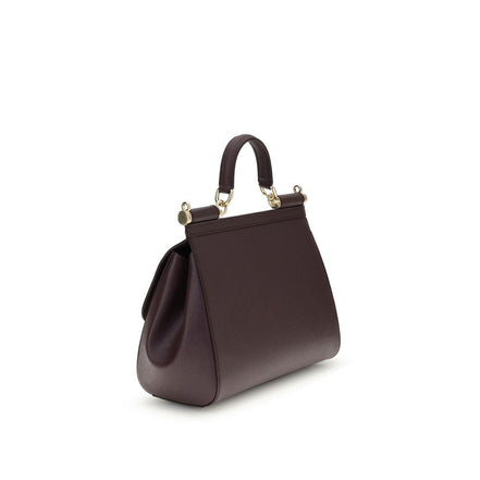 Dolce & Gabbana Bordeaux Calf Leather Handbag