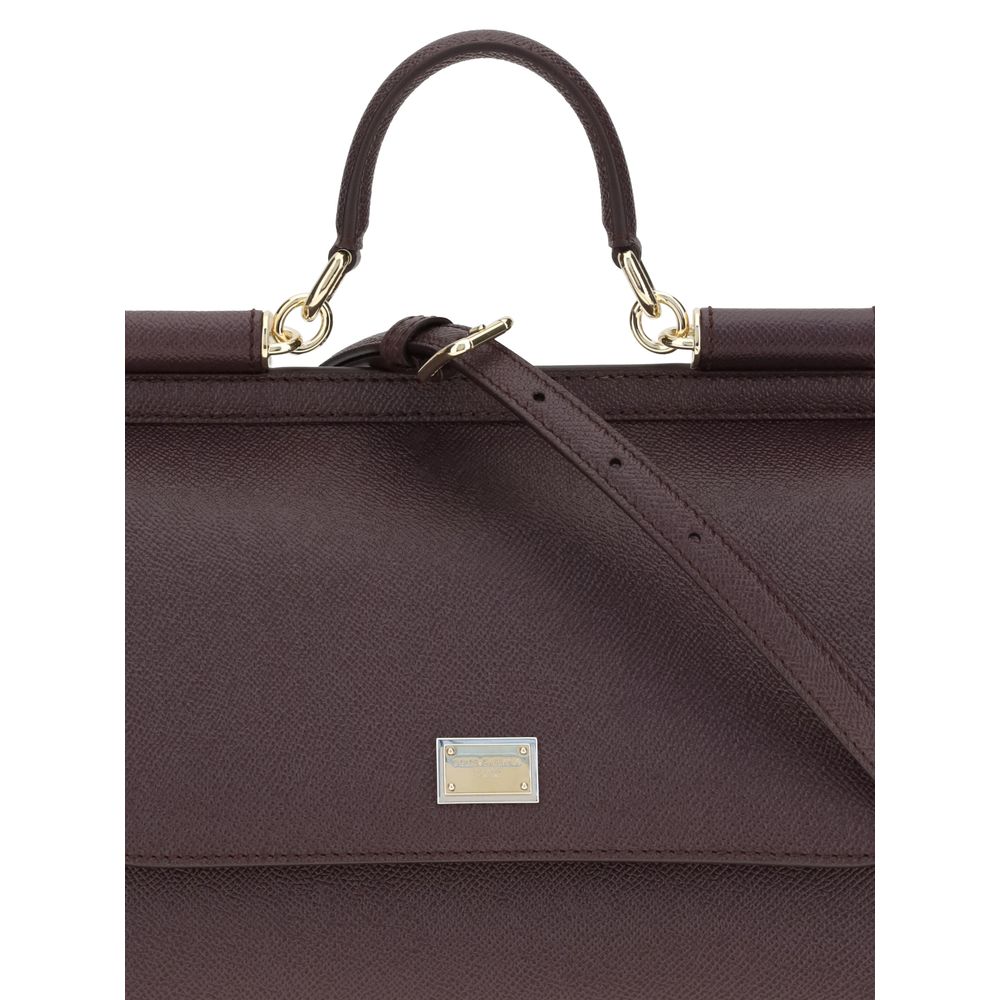 Dolce & Gabbana Bordeaux Calf Leather Handbag