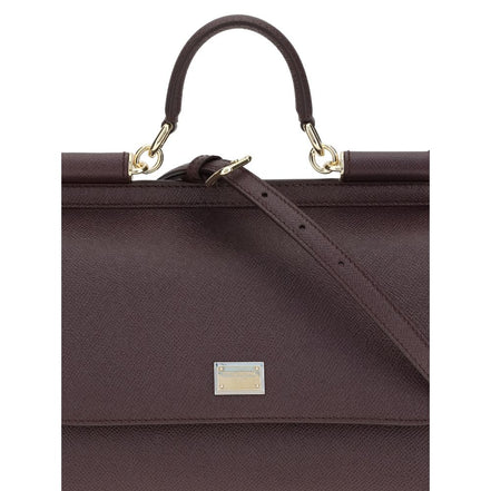 Dolce & Gabbana Bordeaux Calf Leather Handbag