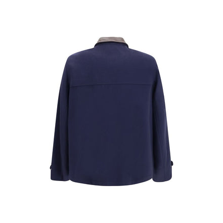 Brunello Cucinelli Blue Wool Full-Length Jacket