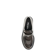 Prada Brown Calf Leather Slip-On Loafers