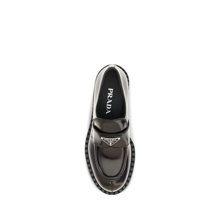 Prada Brown Calf Leather Slip-On Loafers