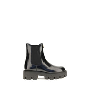 Prada Black Calf Leather Chelsea Boots