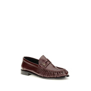 Saint Laurent Bordeaux Lamb Slip-On Loafers