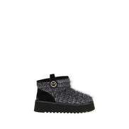 PINKO Black Fabric Ankle Boots