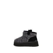 PINKO Black Fabric Ankle Boots