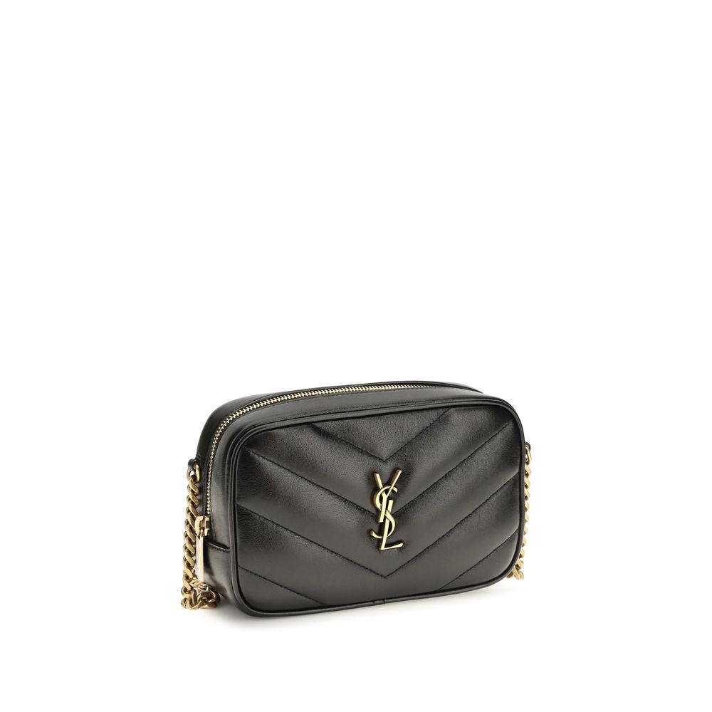 Saint Laurent Black Lamb Shoulder Bag