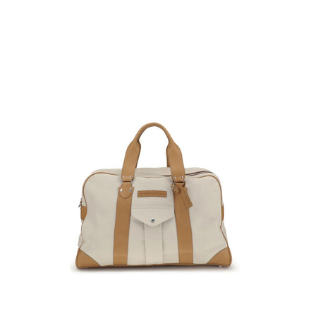 Brunello Cucinelli Beige Leather Travel Bag