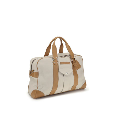 Brunello Cucinelli Beige Leather Travel Bag