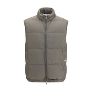 Brunello Cucinelli Gray Polyester Sleeveless Jacket