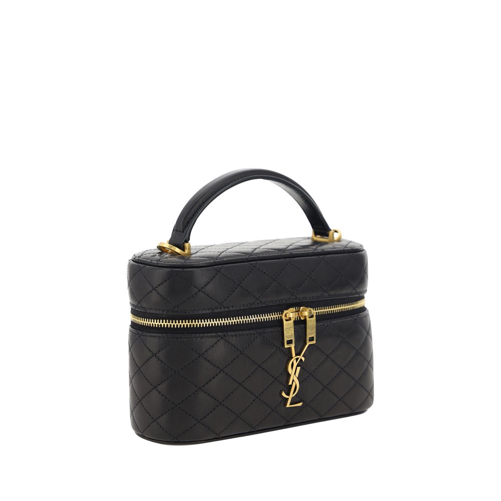 Saint Laurent Black Lamb Leather Shoulder Bag