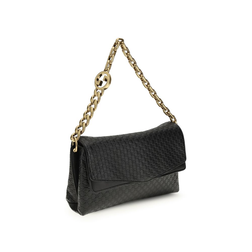 Gucci Black Calf Leather Shoulder Bag