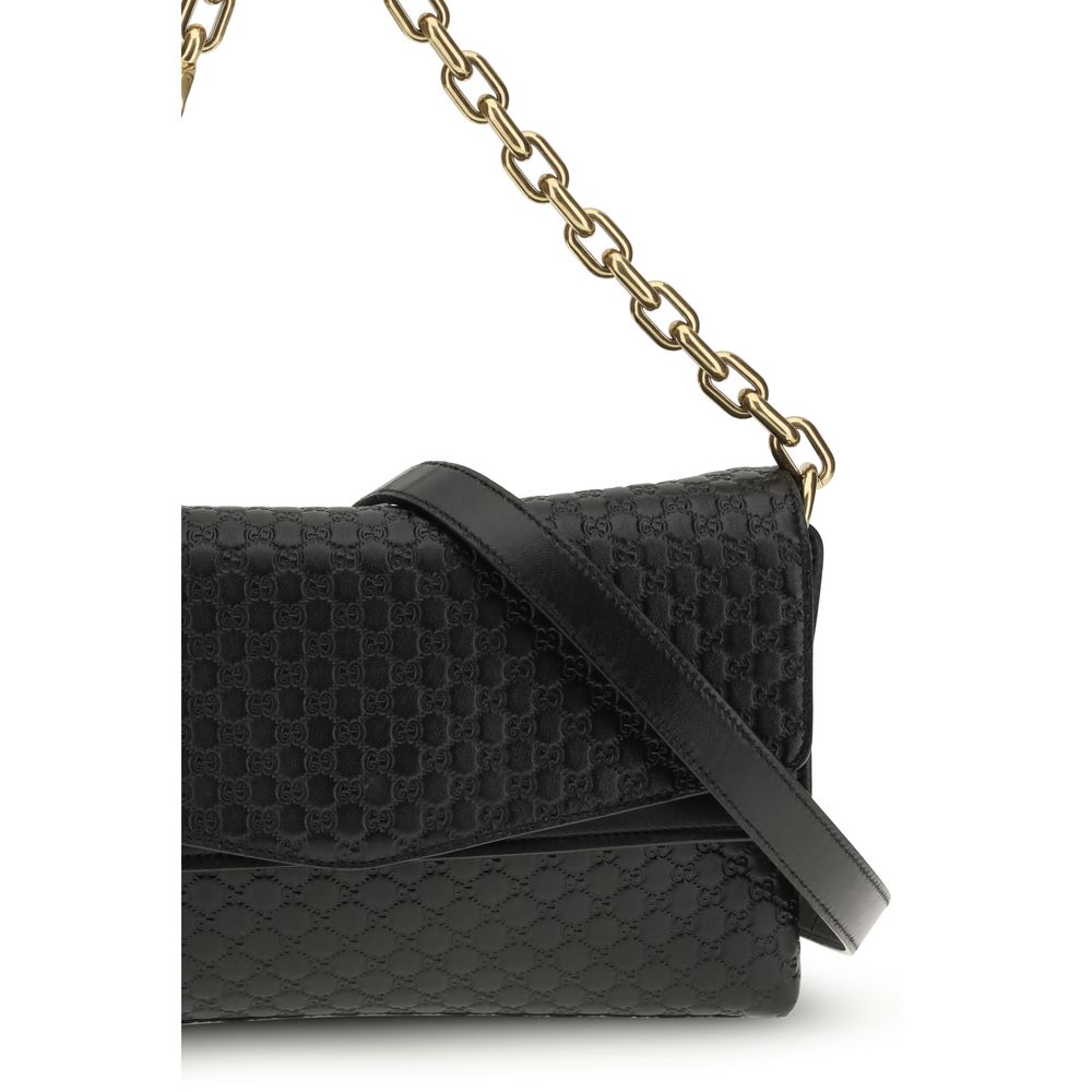 Gucci Black Calf Leather Shoulder Bag