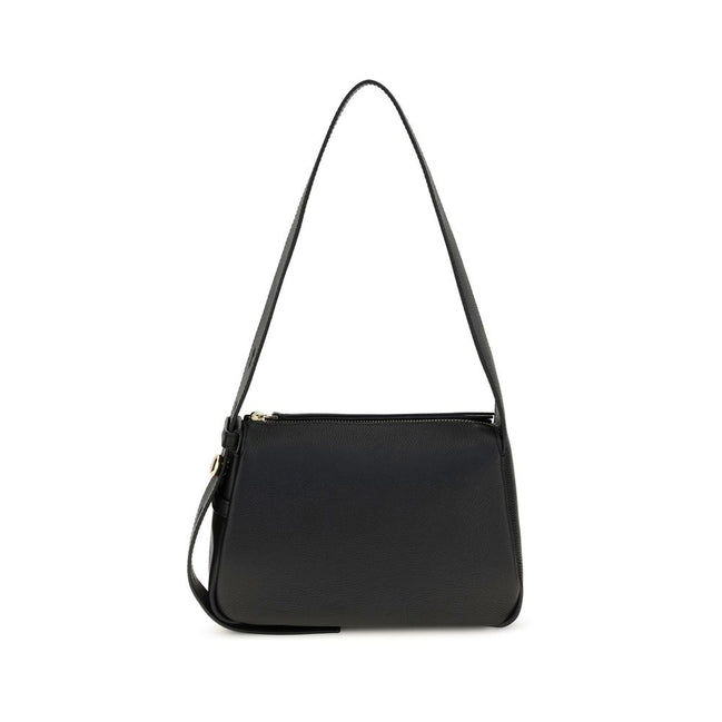 Tory Burch Black Calf Leather Shoulder Bag