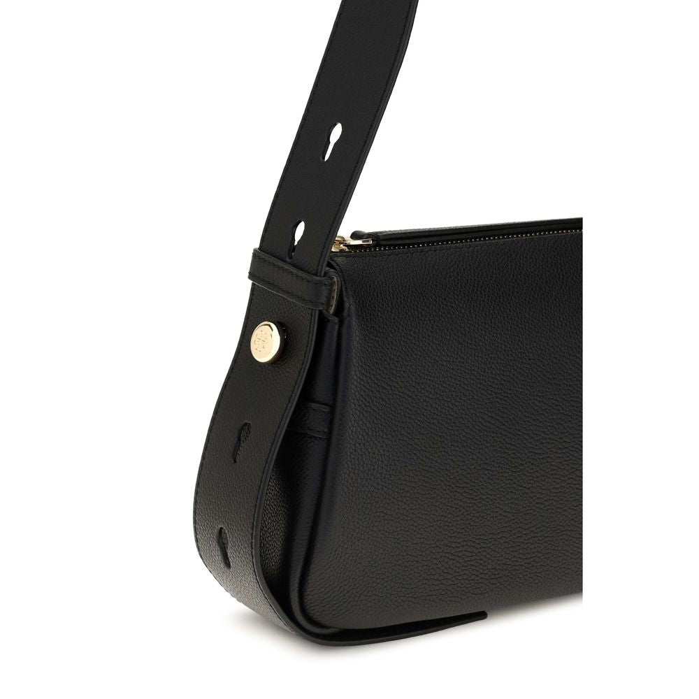 Tory Burch Black Calf Leather Shoulder Bag