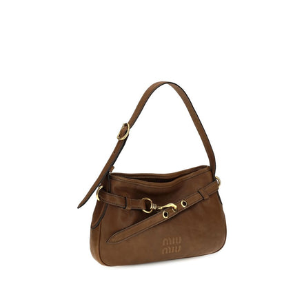 Miu Miu Brown Lamb Leather Shoulder Bag