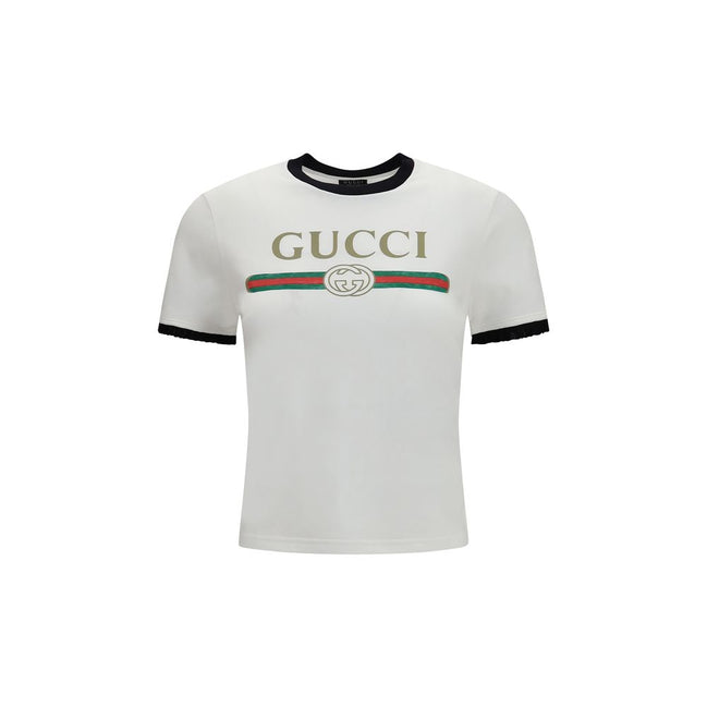 Gucci White Cotton T-Shirt