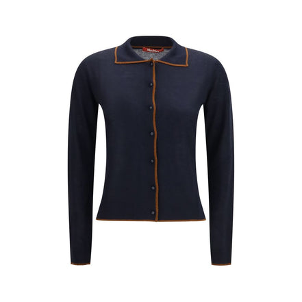 Max Mara Blue Silk Cardigan