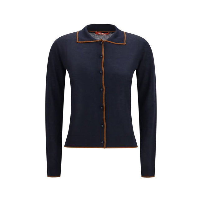 Max Mara Blue Silk Cardigan