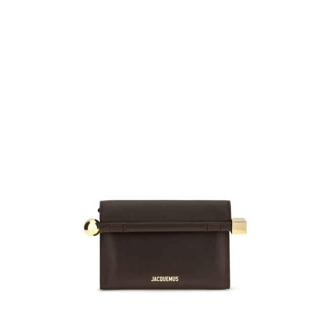 Jacquemus Brown Lambskin Clutch Bag